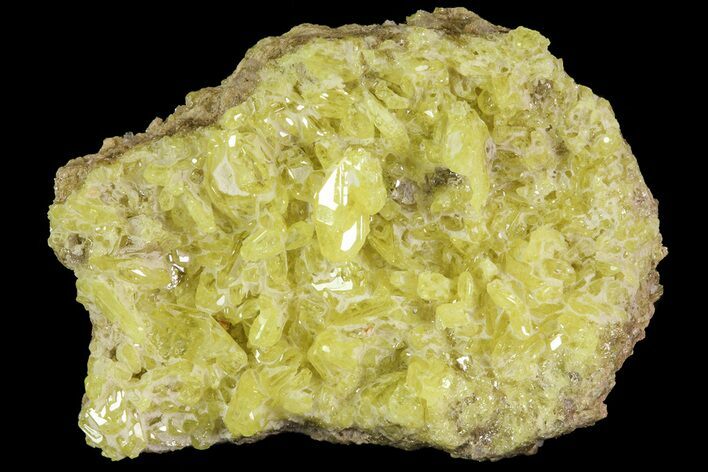 Sulfur Crystal Clusters on Matrix - Nevada #69148